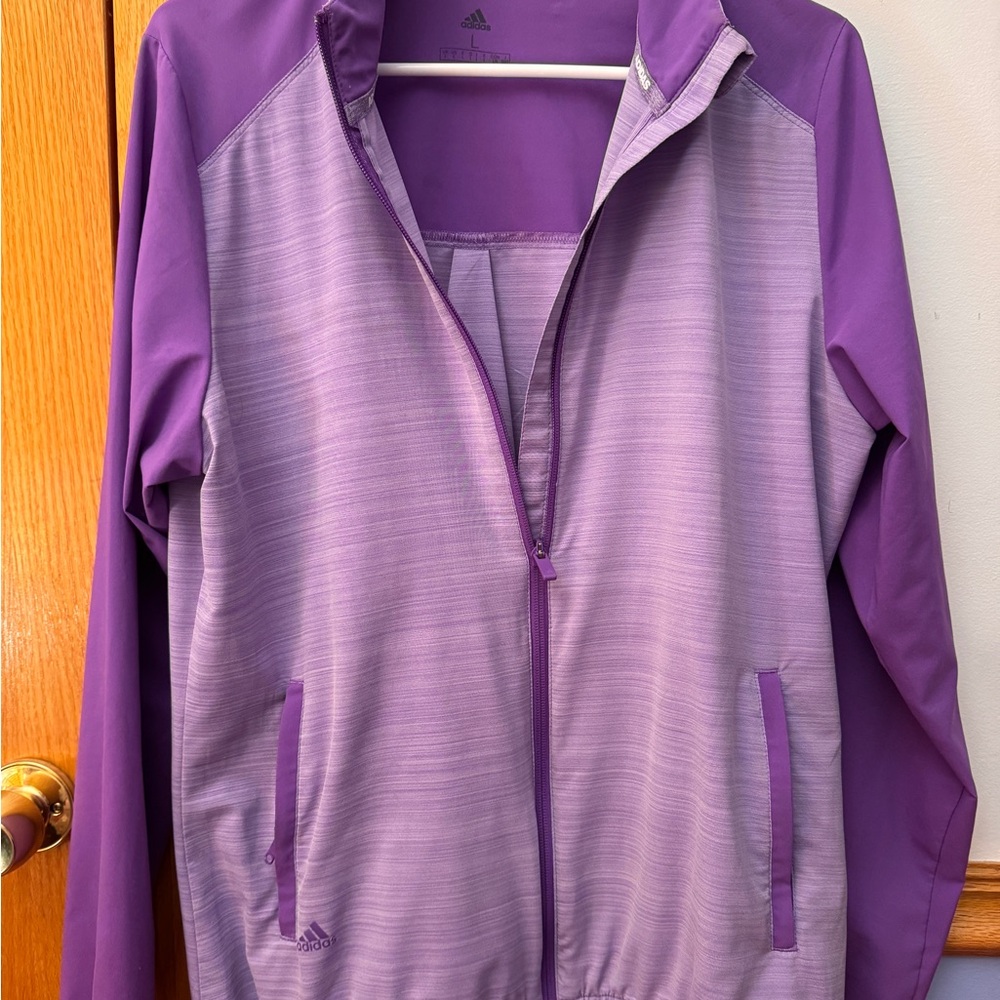 Adidas Women's Purple Full-Zip Golf Jacket